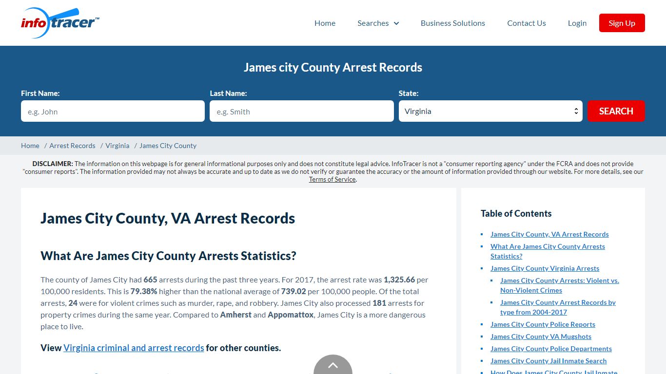 James City County, VA Arrests, Mugshots & Court Records - InfoTracer